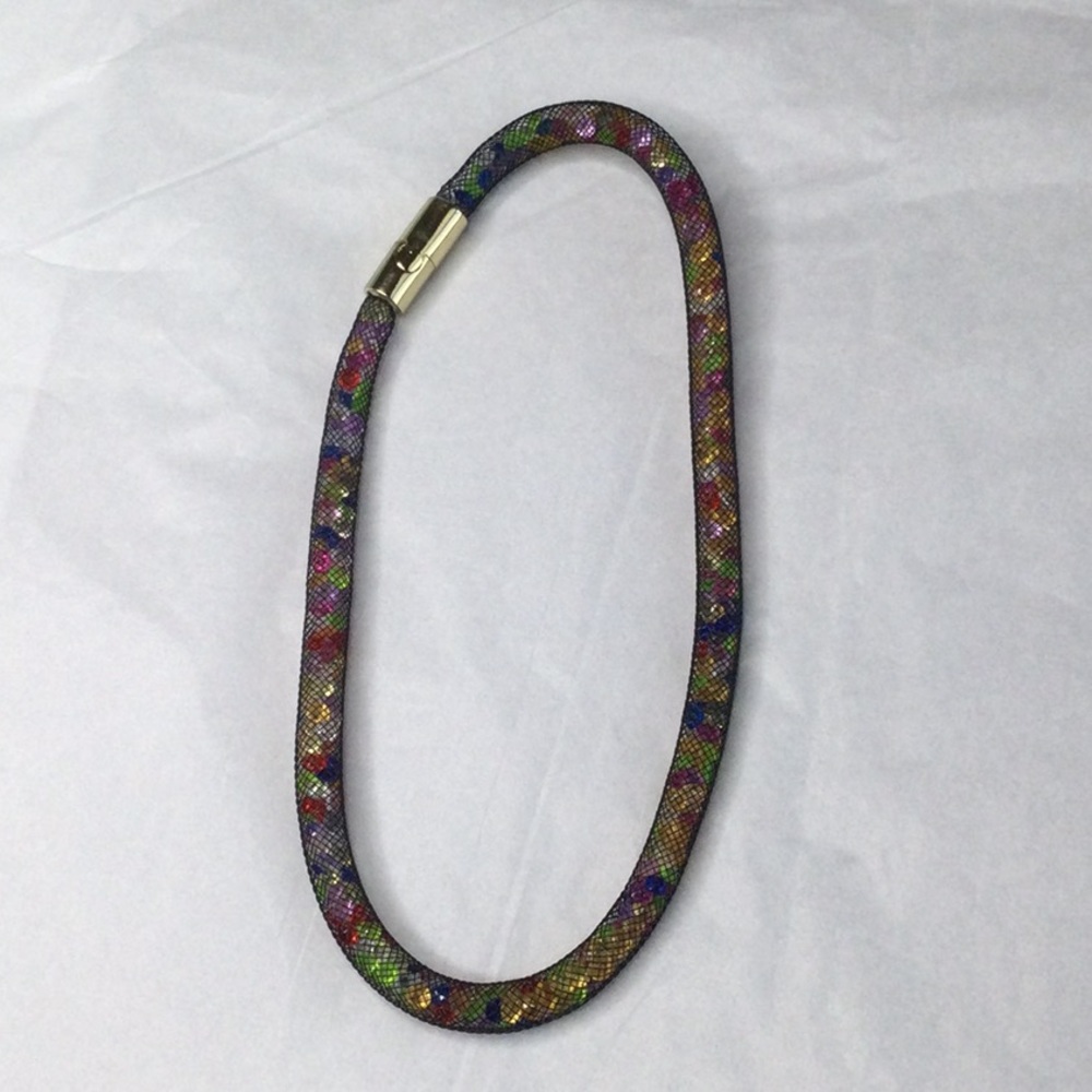 Mesh With Gemstones Choker